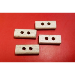 Guzik drewniany płaski